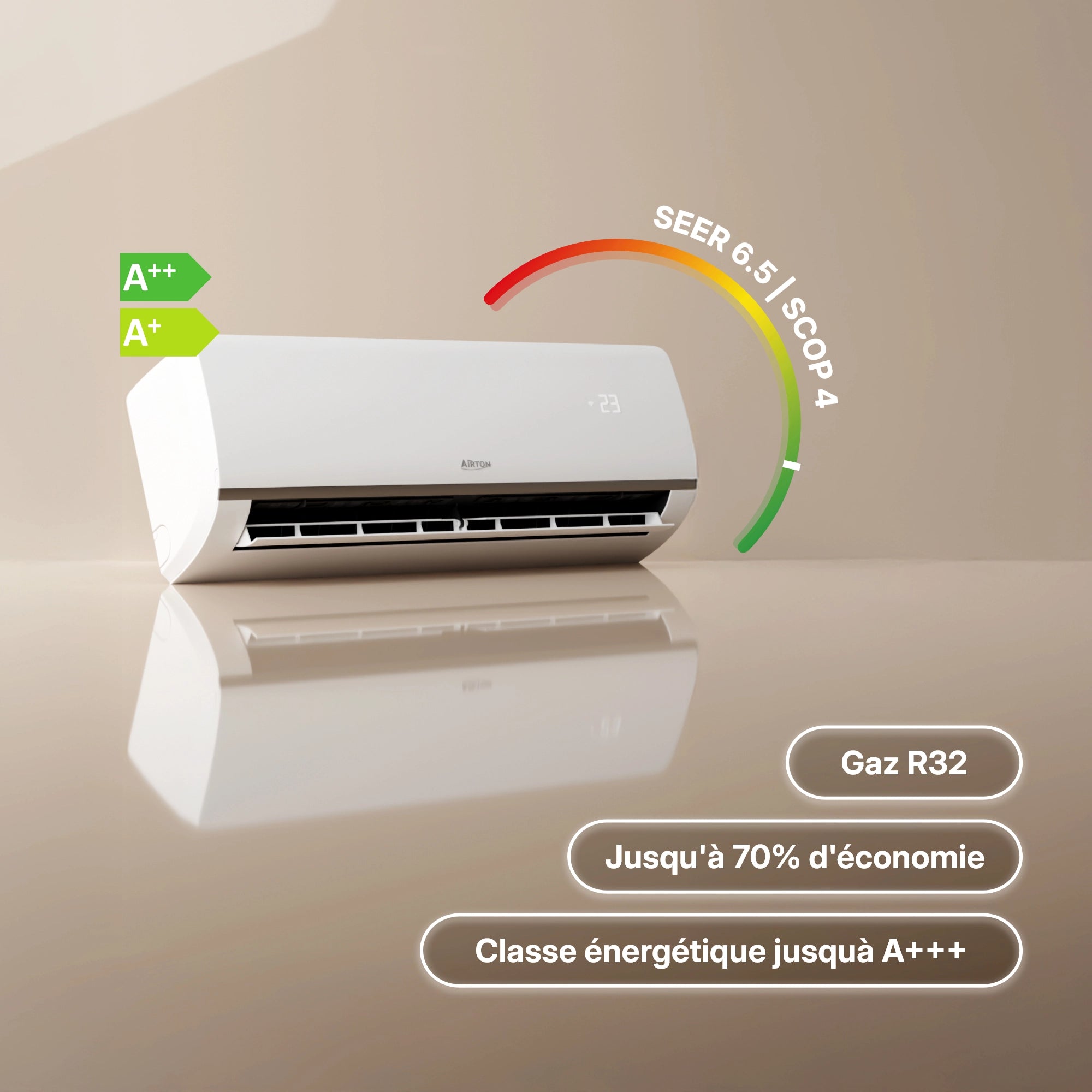 Climatiseur réversible Trisplit (x3) - Pompe à chaleur Air Air (PAC)