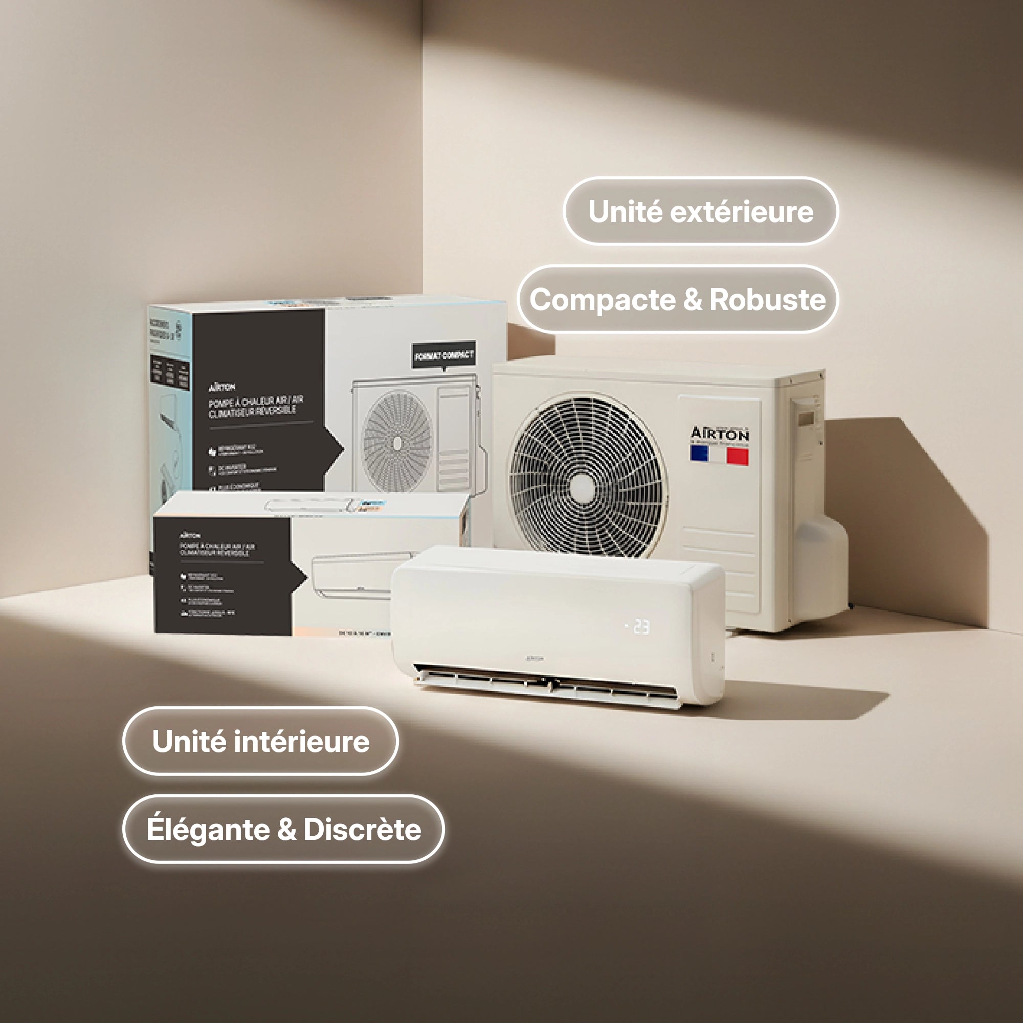 Climatiseur réversible Trisplit (x3) - Pompe à chaleur Air Air (PAC)